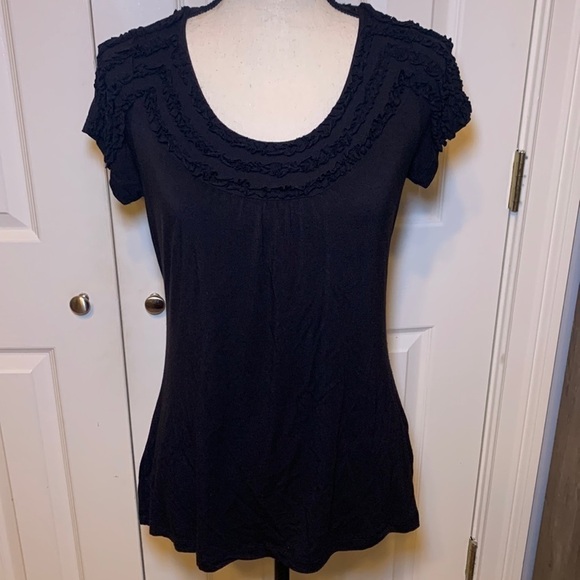 Madison Short Sleeve Ruffled Top - Picture 1 of 7